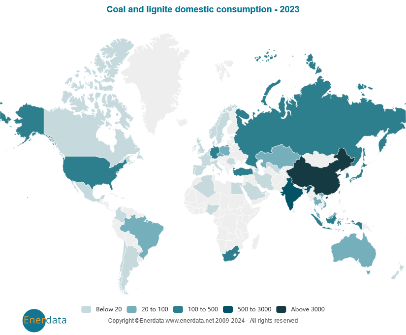 Coal and lignite domestic consumption